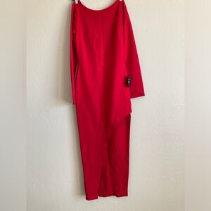 Lulus Long Sleeve High Slit Midi Dress.